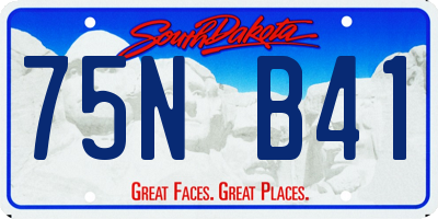 SD license plate 75NB41