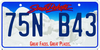 SD license plate 75NB43
