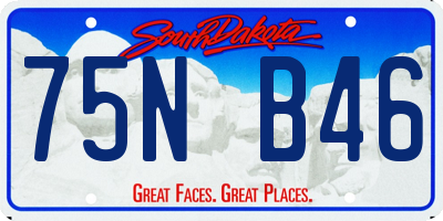 SD license plate 75NB46