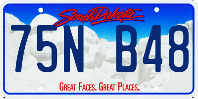 SD license plate 75NB48