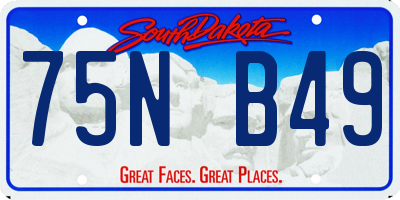 SD license plate 75NB49