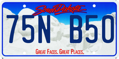 SD license plate 75NB50