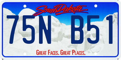 SD license plate 75NB51