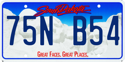 SD license plate 75NB54