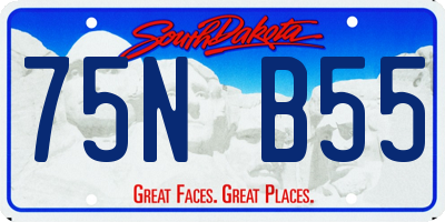 SD license plate 75NB55
