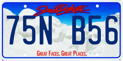 SD license plate 75NB56