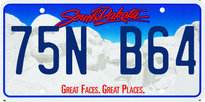 SD license plate 75NB64