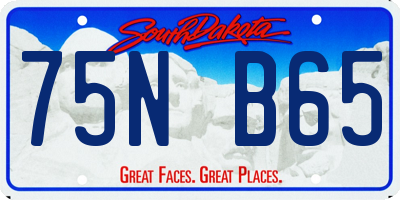 SD license plate 75NB65