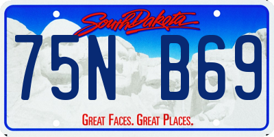 SD license plate 75NB69