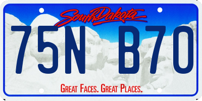 SD license plate 75NB70