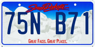 SD license plate 75NB71
