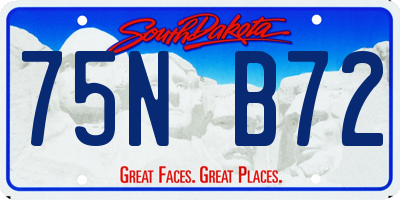 SD license plate 75NB72