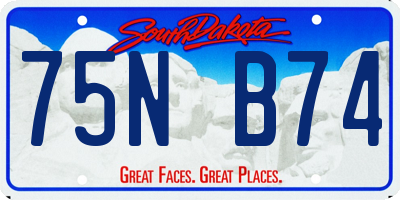 SD license plate 75NB74