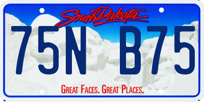 SD license plate 75NB75