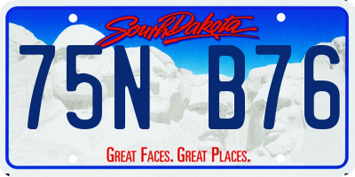 SD license plate 75NB76