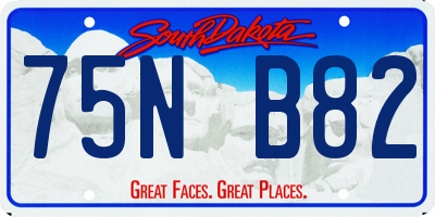 SD license plate 75NB82