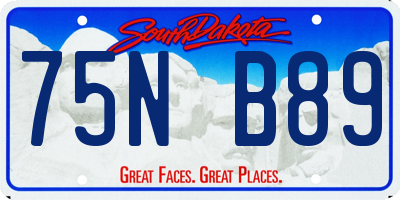 SD license plate 75NB89