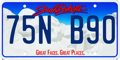 SD license plate 75NB90