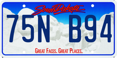 SD license plate 75NB94