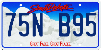 SD license plate 75NB95