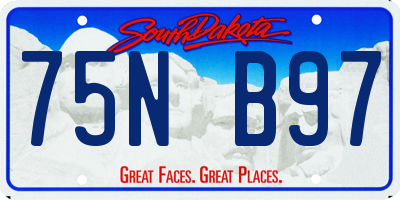 SD license plate 75NB97