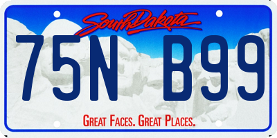SD license plate 75NB99