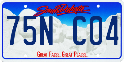 SD license plate 75NC04