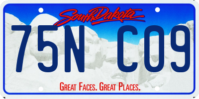 SD license plate 75NC09