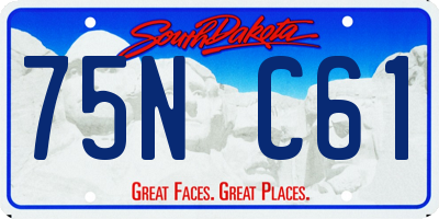 SD license plate 75NC61