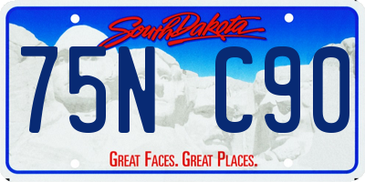 SD license plate 75NC90