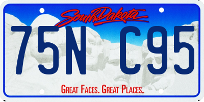 SD license plate 75NC95