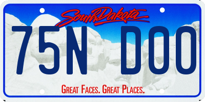 SD license plate 75ND00