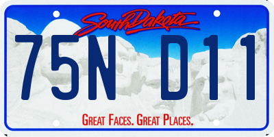 SD license plate 75ND11