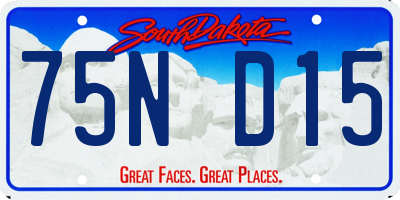 SD license plate 75ND15