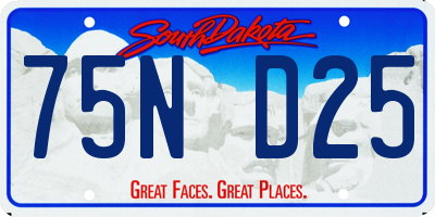 SD license plate 75ND25