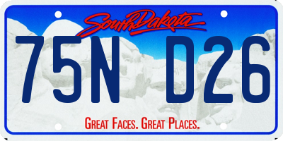 SD license plate 75ND26