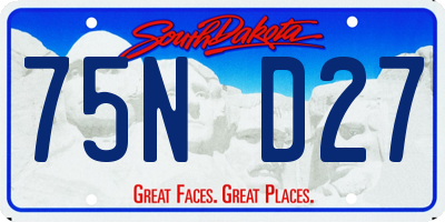 SD license plate 75ND27