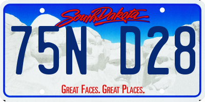 SD license plate 75ND28