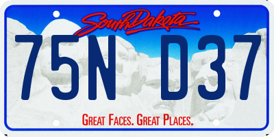SD license plate 75ND37