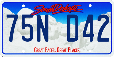 SD license plate 75ND42