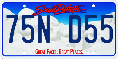 SD license plate 75ND55