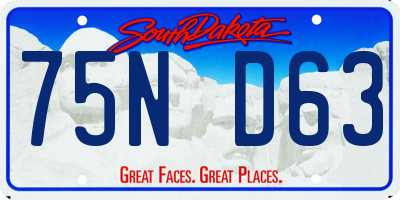 SD license plate 75ND63