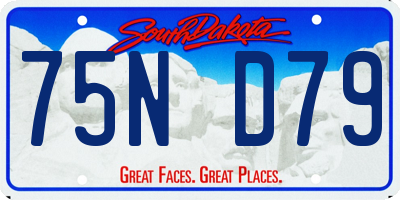 SD license plate 75ND79