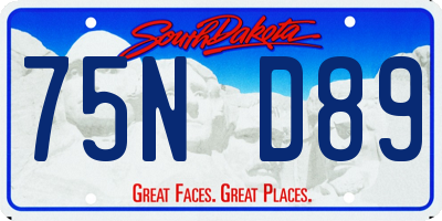 SD license plate 75ND89