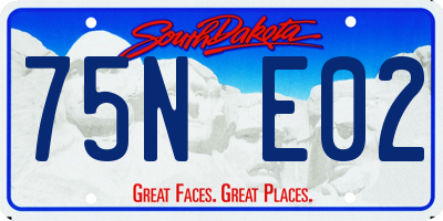SD license plate 75NE02