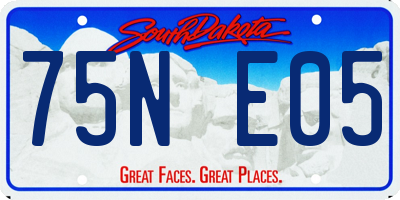 SD license plate 75NE05