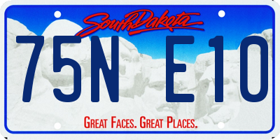 SD license plate 75NE10