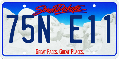 SD license plate 75NE11