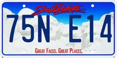 SD license plate 75NE14