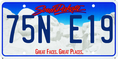 SD license plate 75NE19